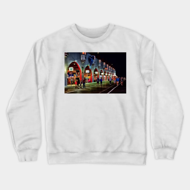 Wonderland Pier Ocean City, Nj Crewneck Sweatshirt by JimDeFazioPhotography